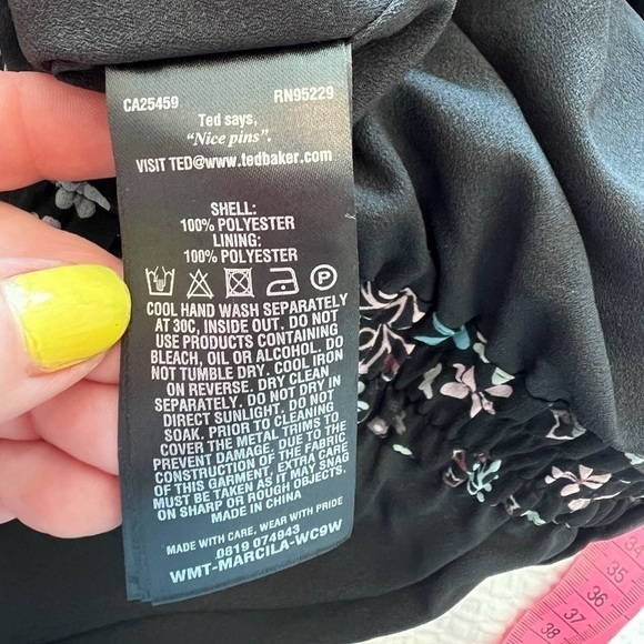 Ted Baker Womens Marcila Hazel High Neck Jumpsuit Wide Leg NWT - Picture 16 of 16